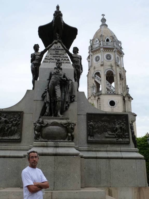 Monumento a Bolivar no Casco Antiguo, na Cidade do Panamá, a capital do país